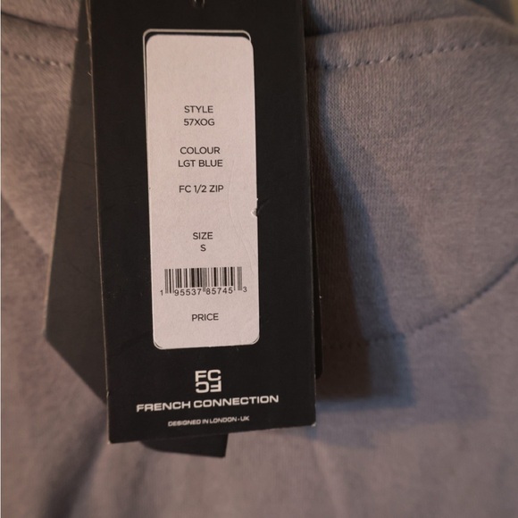 French Connection Gray blue Sweater quarter zip sweater unisex - Picture 5 of 5